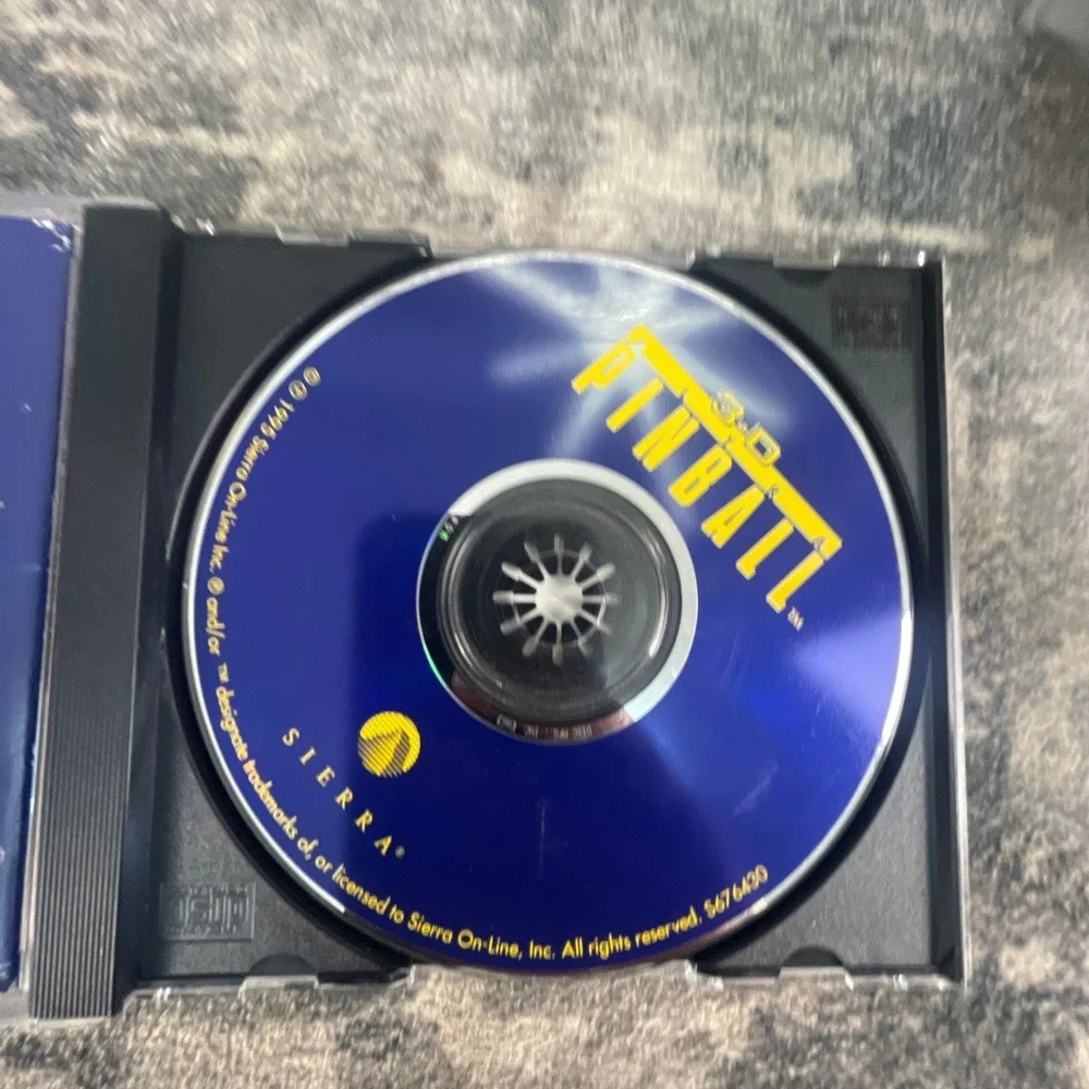 3-D Pinball PC CD-ROM Sierra On-Line Vintage Retro Computer Game 1995 Vtg